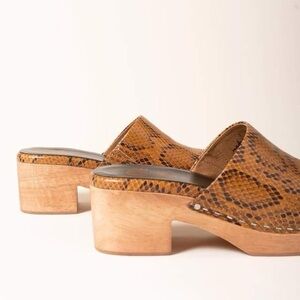 Charlotte Stone Martino Snakeskin Clogs